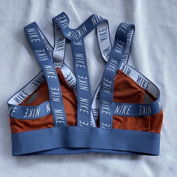 Trendy Nike Dri-Fit Sports Bra - Yoga & Running, Size Small, Orange & Blue - Picture 3 of 9